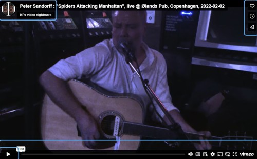 Peter Sandorff : "Spiders Attacking Manhattan", live @ Ølands Pub, Copenhagen, 2024-02-02