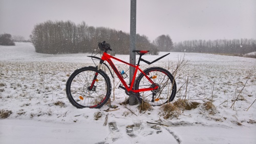 The Red Horse - KP and his MTB, Part 1: [2018 - 2020], Rare photo of Red Horse v1.0 bought in 2017. It was stolen a few months later, I then replaced it with Red Horse v2.0 in the spring of 2018.
